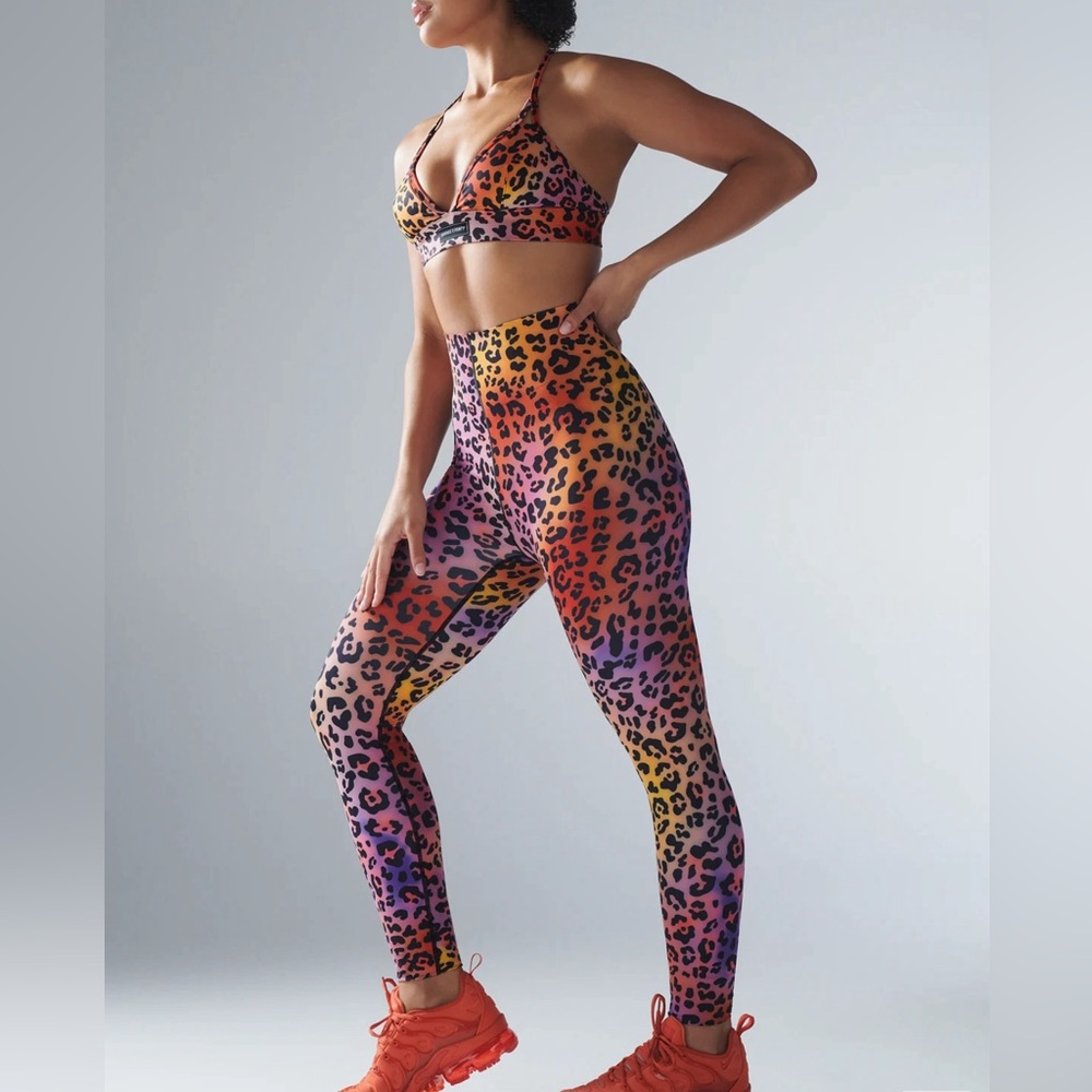 Hotline High Waist Leggings- Cheetah Print Multi-colored Sports Leggings.